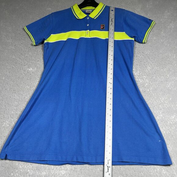 Vintage Nike Challenge Court Dri-Fit Tennis Dress Andre Agassi Womens L Blue - Picture 5 of 10